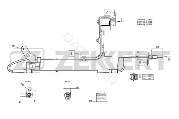Датчик АБС ZEKKERT SE-6074