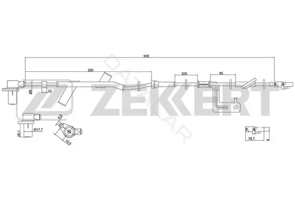 Датчик АБС ZEKKERT SE-6077
