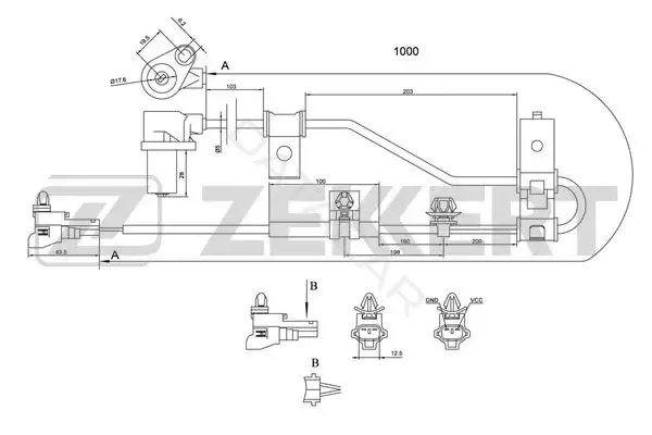 Датчик АБС ZEKKERT SE-6082