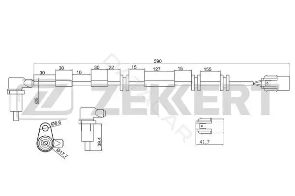Датчик АБС ZEKKERT SE-6088