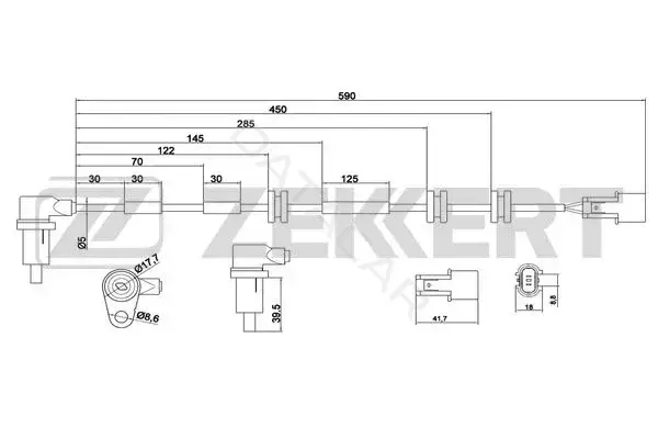 Датчик АБС ZEKKERT SE-6089