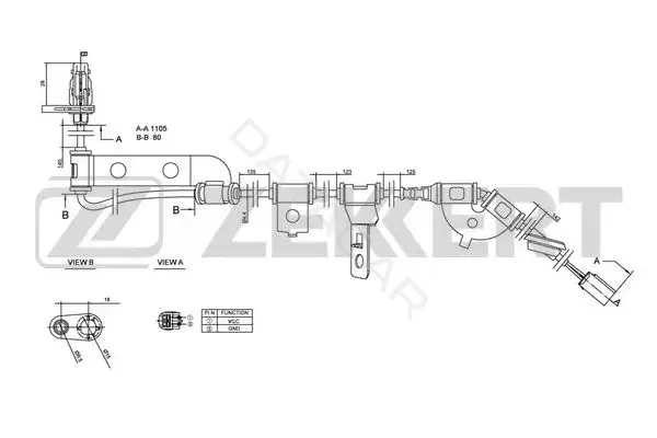 Датчик АБС ZEKKERT SE-6097