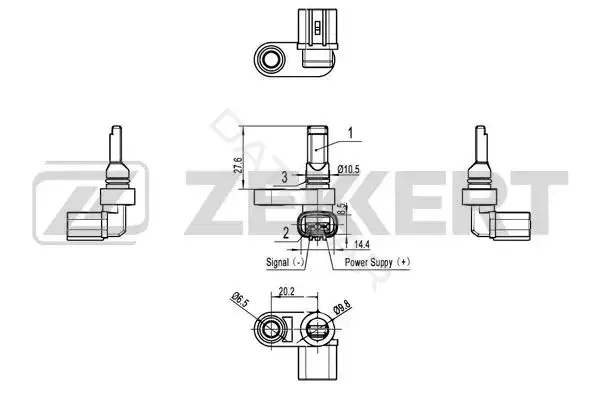 Датчик АБС ZEKKERT SE-6112
