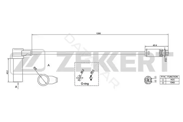 Датчик АБС ZEKKERT SE-6127