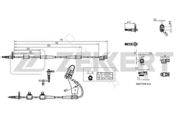 Датчик АБС ZEKKERT SE-6154