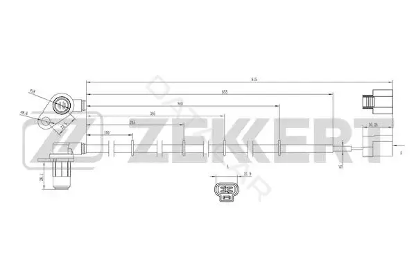 Датчик АБС ZEKKERT SE-6161