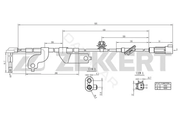 Датчик АБС ZEKKERT SE-6163