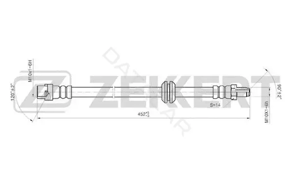Тормозные шланги ZEKKERT BS-9004
