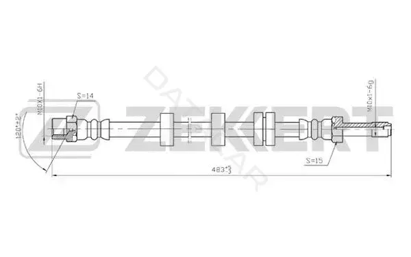 Тормозные шланги ZEKKERT BS-9082