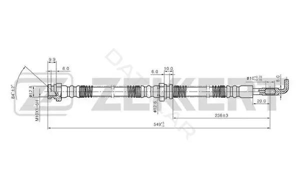 Тормозные шланги ZEKKERT BS-9242