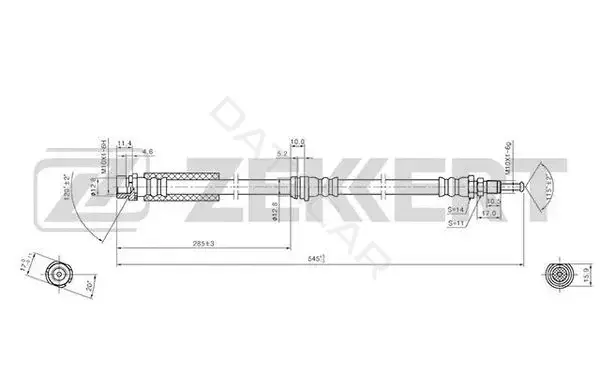 Тормозные шланги ZEKKERT BS-9420