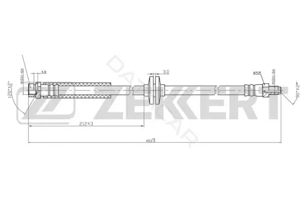 Тормозные шланги ZEKKERT BS-9436