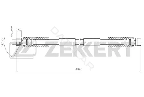 Тормозные шланги ZEKKERT BS-9461