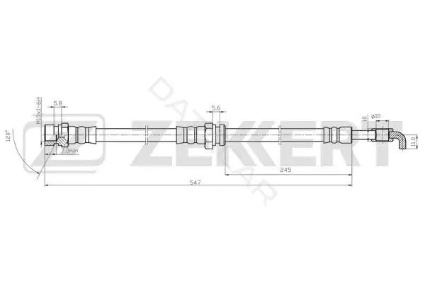 Тормозные шланги ZEKKERT BS-9494