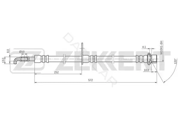 Тормозные шланги ZEKKERT BS-9498