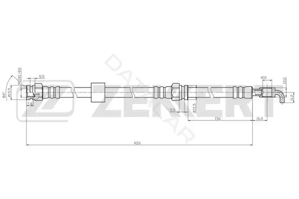 Тормозные шланги ZEKKERT BS-9516