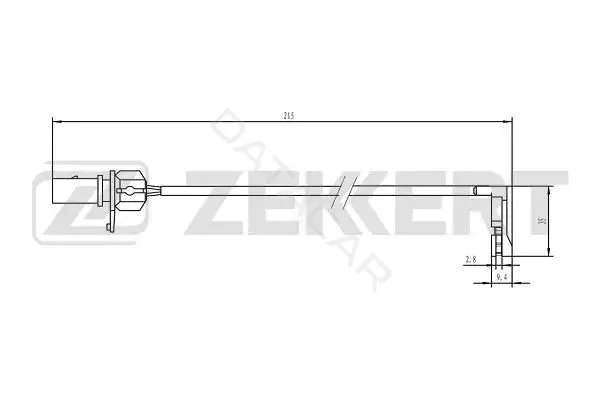 Датчик износа тормозных колодок ZEKKERT BS-8108