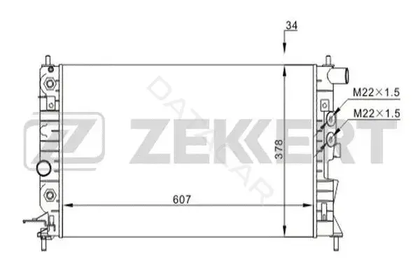 Радиатор охлаждения ZEKKERT MK-1516