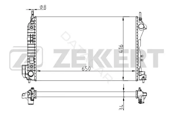 Радиатор охлаждения ZEKKERT MK-1525