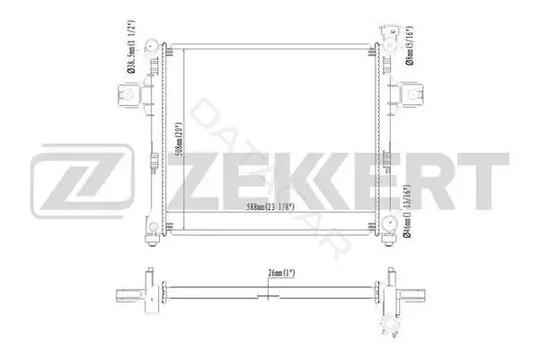 Радиатор охлаждения ZEKKERT MK-1535