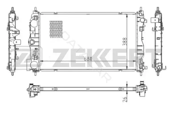 Радиатор охлаждения ZEKKERT MK-1552