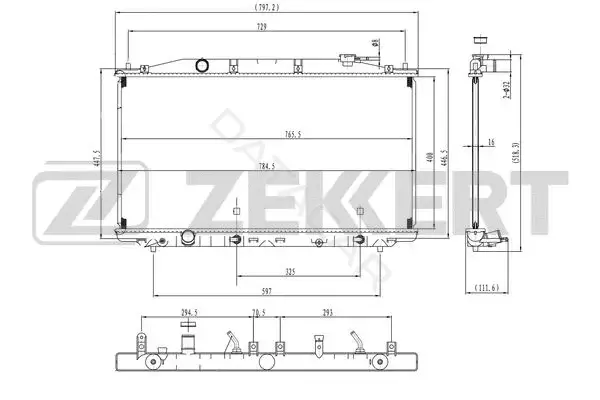 Радиатор охлаждения ZEKKERT MK-1574