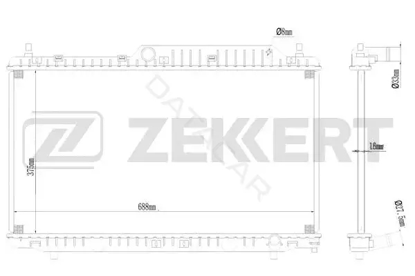 Радиатор охлаждения ZEKKERT MK-1621