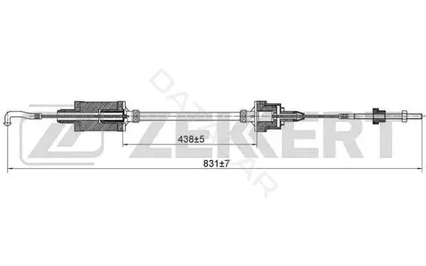 Трос сцепления ZEKKERT BZ-1136
