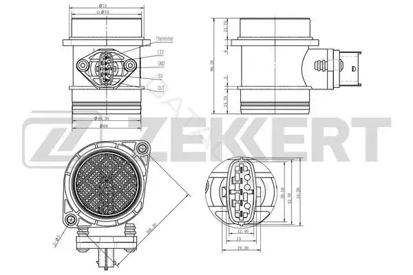 Расходомер воздуха ZEKKERT SE-1003