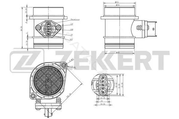 Расходомер воздуха ZEKKERT SE-1013