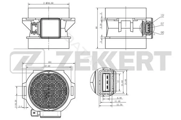 Расходомер воздуха ZEKKERT SE-1018