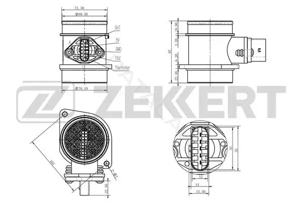 Расходомер воздуха ZEKKERT SE-1021