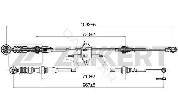 Трос КПП ZEKKERT BZ-1185