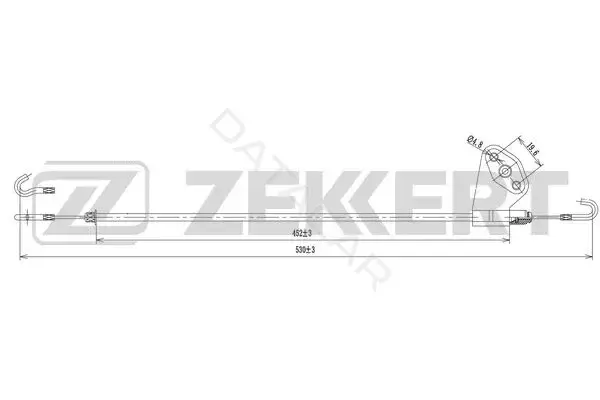 Трос двери ZEKKERT BZ-1047