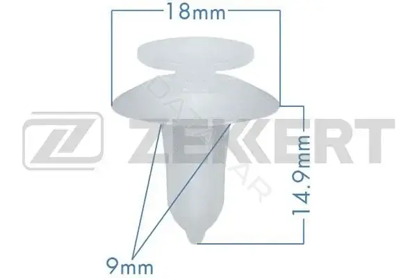 Клипса молдинга ZEKKERT BE-1314
