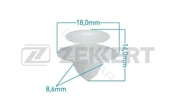Клипса молдинга ZEKKERT BE-1355