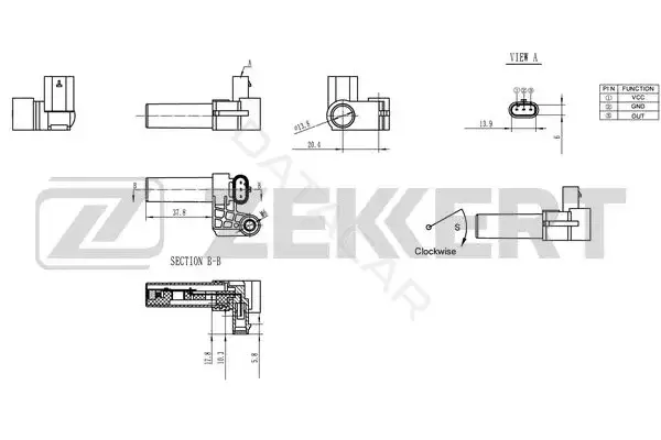 Датчик давления воздуха ZEKKERT SE-4013