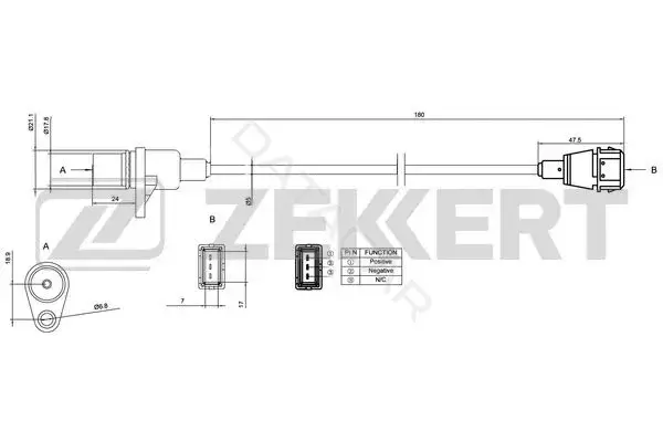 Датчик давления воздуха ZEKKERT SE-4020