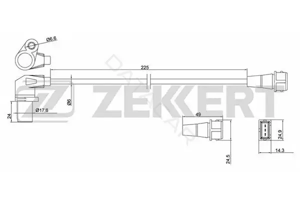 Датчик давления воздуха ZEKKERT SE-4030