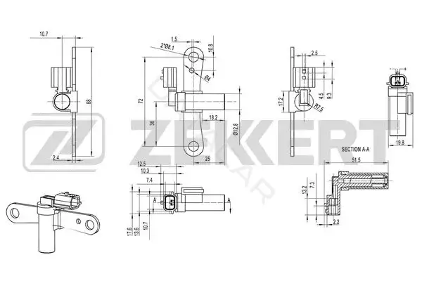Датчик давления воздуха ZEKKERT SE-4032