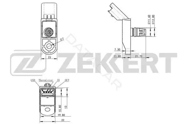 Датчик давления воздуха ZEKKERT SE-1028