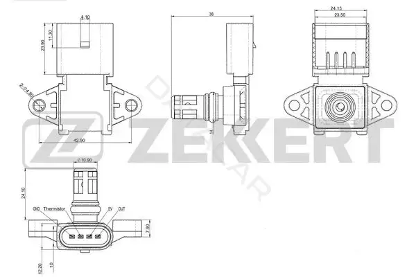 Датчик давления воздуха ZEKKERT SE-1029