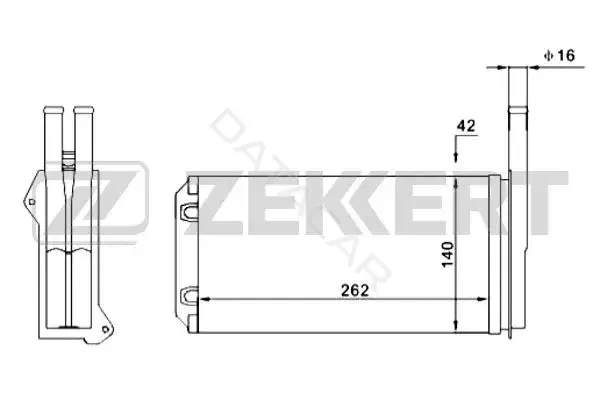 Радиатор печки ZEKKERT MK-5008