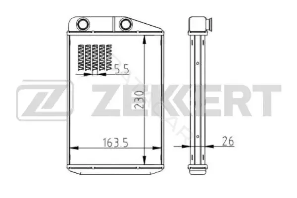 Радиатор печки ZEKKERT MK-5049