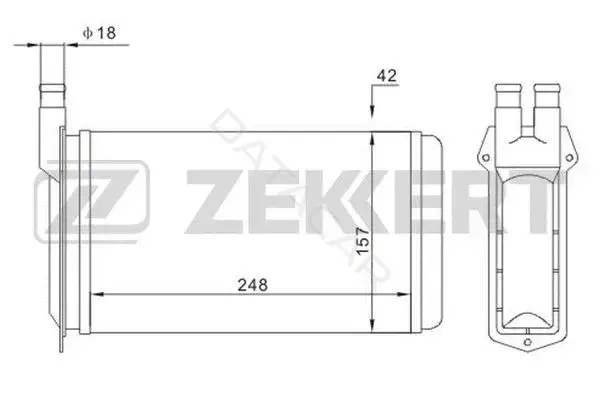 Радиатор печки ZEKKERT MK-5108
