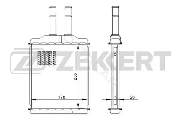Радиатор печки ZEKKERT MK-5117