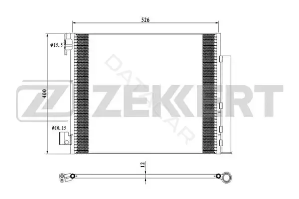 Радиатор кондиционера ZEKKERT MK-3165