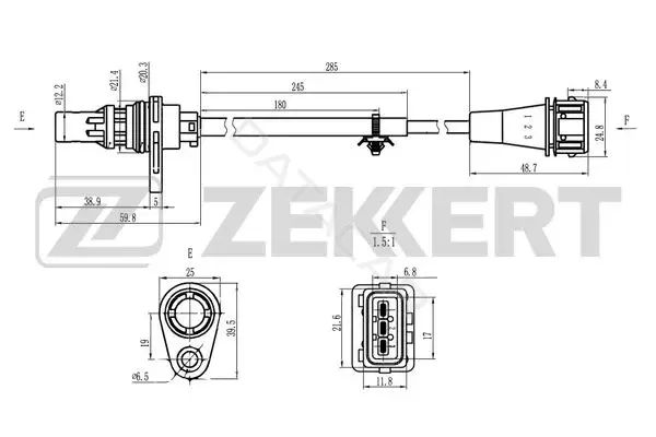 Датчик давления воздуха ZEKKERT SE-4075