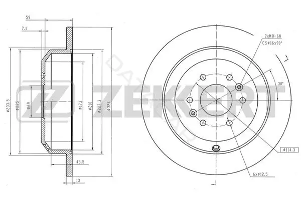Тормозные диски ZEKKERT BS-6588