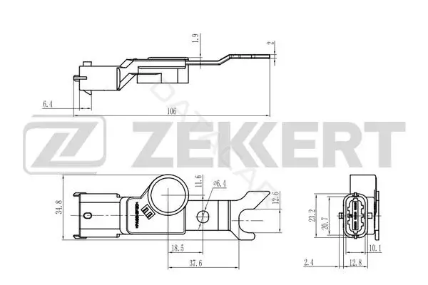 Датчик давления воздуха ZEKKERT SE-5038